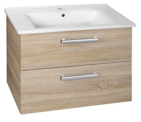 Przejdź do produktu VEGA szafka umywalkowa 72x57,6x43,8cm, 2 szuflady, dąb platin