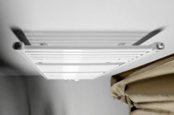 DIRECT Grzejnik łazienkowy, zasilanie centralne, 600x1700 mm, 889 W, biały