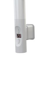Grzałka elektryczna z termostatem, zdalne sterowanie 900W, okrągła, biała
