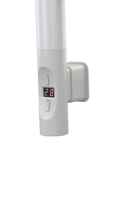 Grzałka elektryczna z termostatem, zdalne sterowanie 900W, okrągła, biała