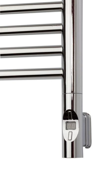 Grzałka elektryczna z termostatem, zdalne sterowanie 600W, okrągła, chrom