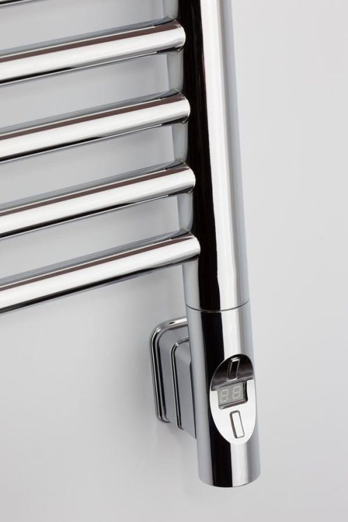 Grzałka elektryczna z termostatem, zdalne sterowanie 900W, okrągła, chrom