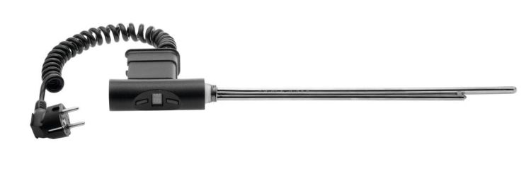 Grzałka elektryczna z termostatem, zdalne sterowanie 900W, okrągła, antracyt