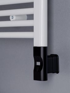 Grzałka elektryczna z termostatem, zdalne sterowanie 600W, D-kształt, antracyt
