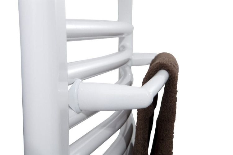 Suszarka ręczników na grzejnik 46 cm, prosty, biały