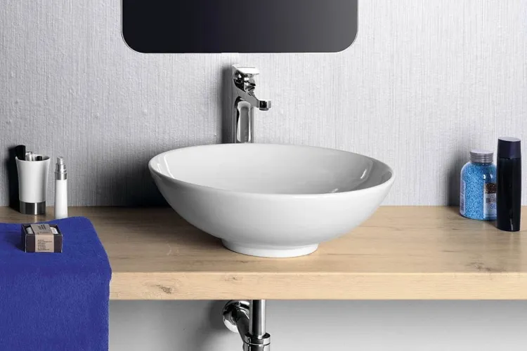 DIMP umywalka ceramiczna nablatowa, średnica 46 cm