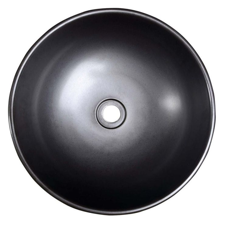 PRIORI umywalka ceramiczna, średnica 42cm,15cm, Czarno-brązowy i niebieski wzór