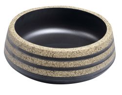 PRIORI umywalka ceramiczna, średnica 41cm, 15cm, czarny/kamień