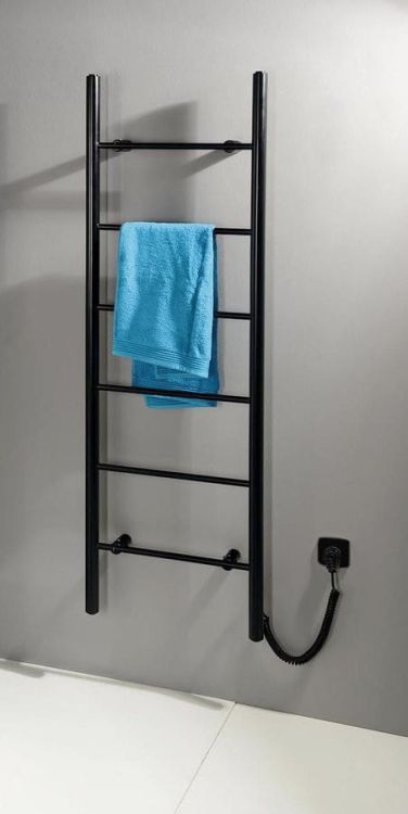 KARBO elektr. suszarka na ręczn. okrągłe profile, 500x1600mm, 120 W, czarny