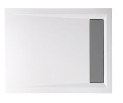 VARESA brodzik kompozytowy z pokrywą syfonu, prostokąt 110x90x4cm, biała