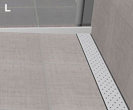 Przejdź do produktu Listwa spadkowa lewa, wysokość 10mm, długość 1200mm, stal nierdzewna mat