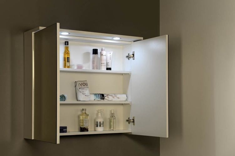 KAWA LED szafka z oświetleniem LED 80x70x25,5cm, bialy
