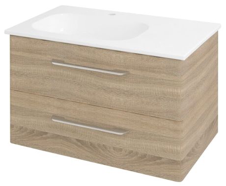 Przejdź do produktu PURA szafka umywalkowa 77x50,5x48,5cm, lewa, dąb starmood