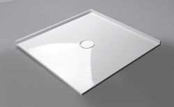 MIRAI brodzik kompozytowy, kwadrat 80x80x1,8cm, biała