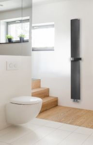 OTHELLO MONO SLIM grzejnik 300x1890mm, czarny matowy