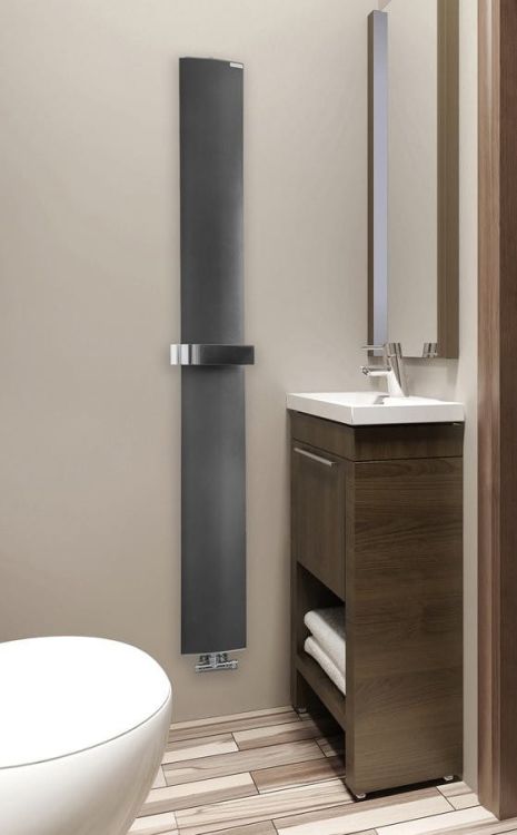 OTHELLO MONO SLIM grzejnik 300x1890mm, czarny matowy