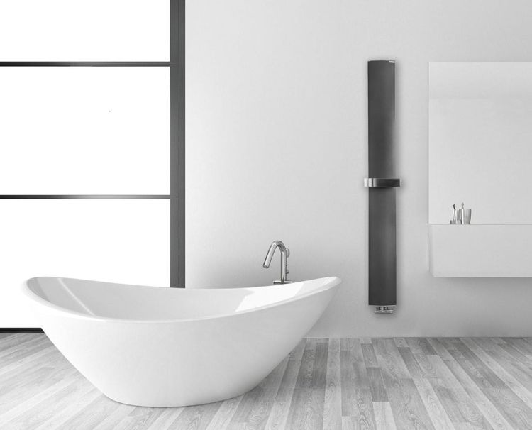 OTHELLO MONO SLIM grzejnik 300x1890mm, czarny matowy
