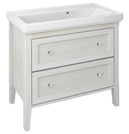 Przejdź do produktu CROSS szafka umywalkowa 85x81x47cm, 2 szuflady, starobiała