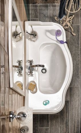 Przejdź do produktu RETRO szafka umywalkowa 89x80x48cm, starobiała