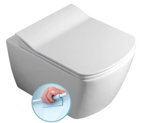 Przejdź do produktu GLANC WC wiszące, Rimless, 37x51,5cm, biały