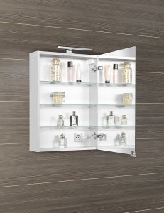 MIRRÓ LED szafka z oświetleniem LED, 50x70x15cm, lewa/prawa, srebro