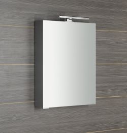 MIRRÓ LED szafka z oświetleniem LED, 50x70x15cm, lewa/prawa, srebro