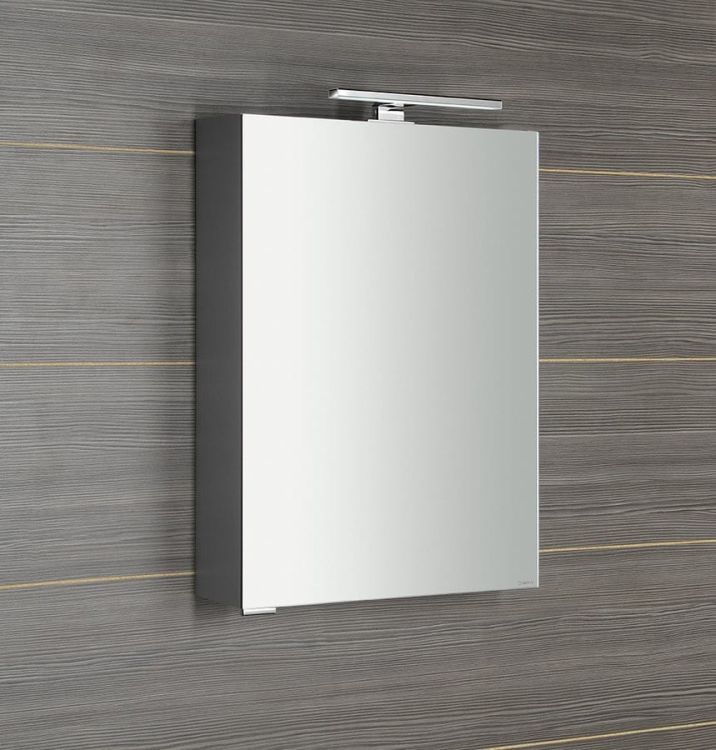 MIRRÓ LED szafka z oświetleniem LED, 50x70x15cm, lewa/prawa, srebro