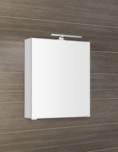 MIRRÓ LED szafka z oświetleniem LED, 60x70x15cm, lewa/prawa, srebro