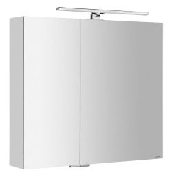 MIRRÓ LED szafka z oświetleniem LED, 80x70x15cm, srebro