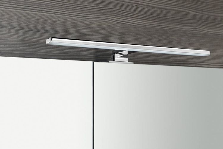 MIRRÓ LED szafka z oświetleniem LED, 80x70x15cm, srebro