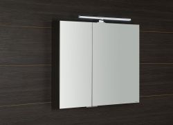 MIRRÓ LED szafka z oświetleniem LED, 80x70x15cm, srebro