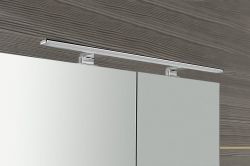 MIRRÓ LED szafka z oświetleniem LED, 100x70x15cm, srebro