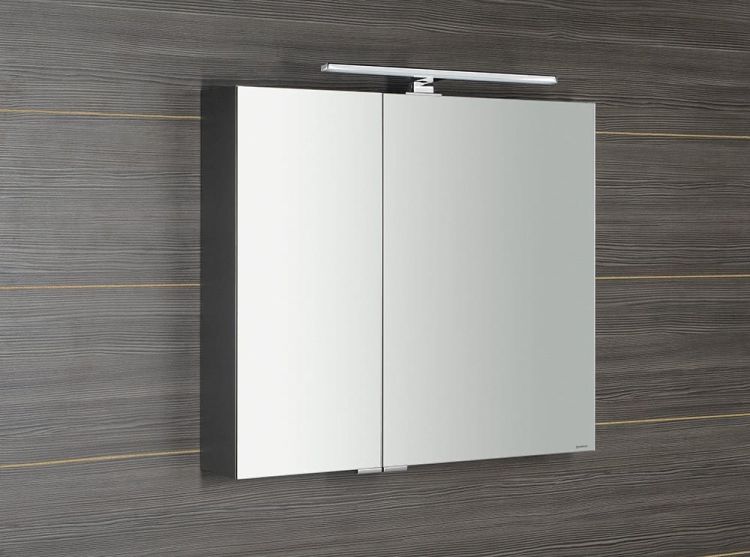 MIRRÓ LED szafka z oświetleniem LED, 80x70x15cm, czujnik zbliżeniowy, srebro