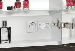 MIRRÓ LED szafka z oświetleniem LED, 80x70x15cm, czujnik zbliżeniowy, srebro