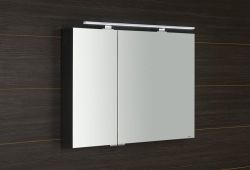 MIRRÓ LED szafka z oświetleniem LED, 90x70x15cm, czujnik zbliżeniowy, srebro