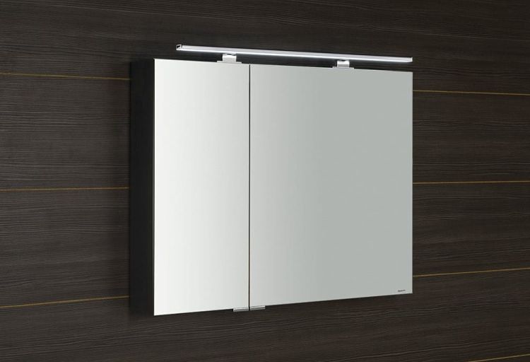 MIRRÓ LED szafka z oświetleniem LED, 90x70x15cm, czujnik zbliżeniowy, srebro