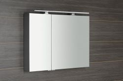 MIRRÓ LED szafka z oświetleniem LED, 90x70x15cm, czujnik zbliżeniowy, srebro