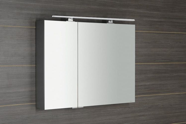 MIRRÓ LED szafka z oświetleniem LED, 90x70x15cm, czujnik zbliżeniowy, srebro