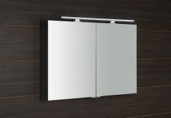 MIRRÓ LED szafka z oświetleniem LED, 100x70x15cm, czujnik zbliżeniowy, srebro