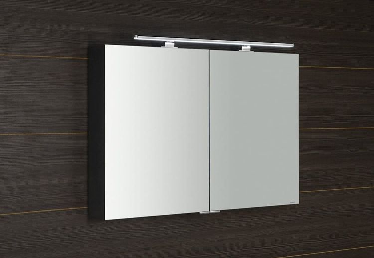 MIRRÓ LED szafka z oświetleniem LED, 100x70x15cm, czujnik zbliżeniowy, srebro
