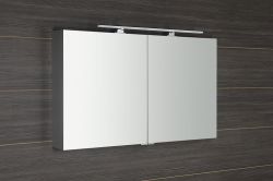 MIRRÓ LED szafka z oświetleniem LED, 120x70x15cm, czujnik zbliżeniowy, srebro
