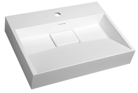 Przejdź do produktu AMUR umywalka kompozytowa z pokrywą odpływu 60x45cm, biały