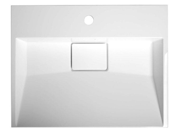 AMUR umywalka 60x15x45cm, konglomerat, biała