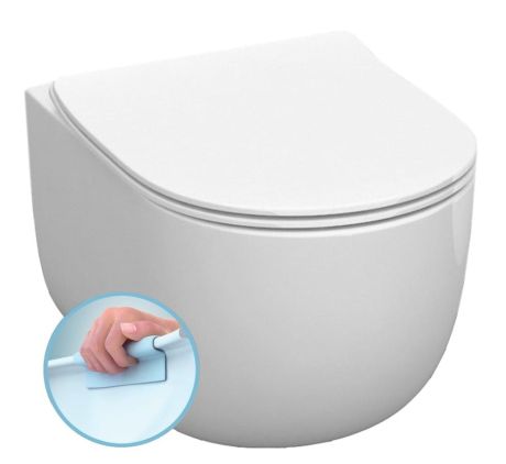 Przejdź do produktu FLO WC wiszące, Rimless, 37x54cm, biały