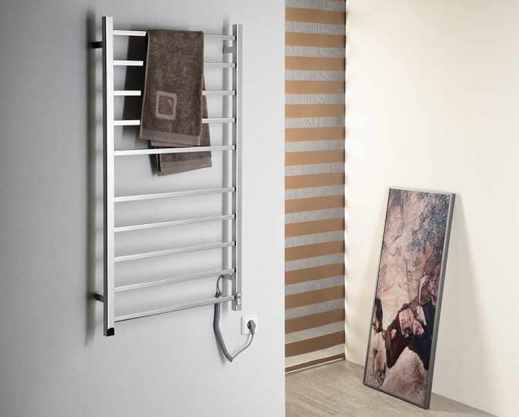 ESKINADO Suszarka ręczników kwadratowa z wył. czasowym ,1160x620 mm, 120W, stal