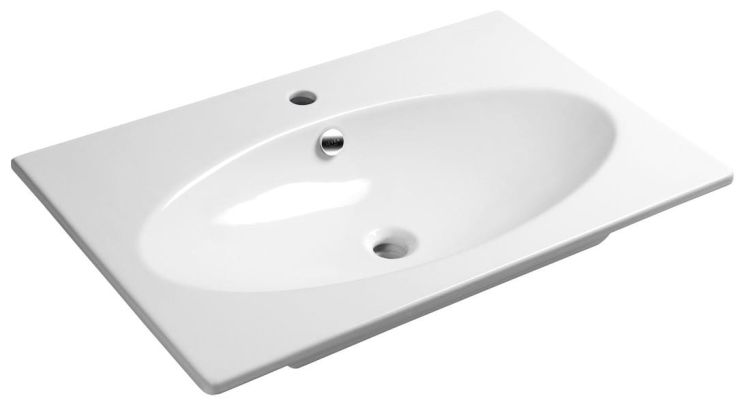 SISTEMA X umywalka ceramiczna 80x51cm, biała