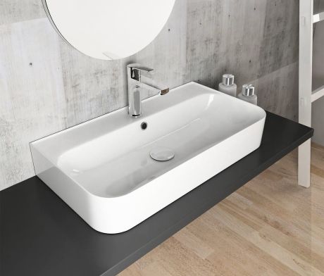 Przejdź do produktu SISTEMA U umywalka ceramiczna 70x38cm, biała