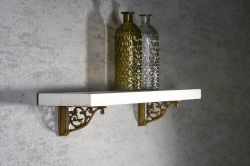 Półka 60x3x14cm na uchwyty LL009 a LL025, starobiała