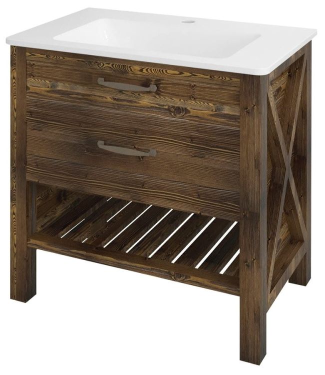 WESTERN szafka umywalkowa 77x86x48,5cm, świerk bejcowany