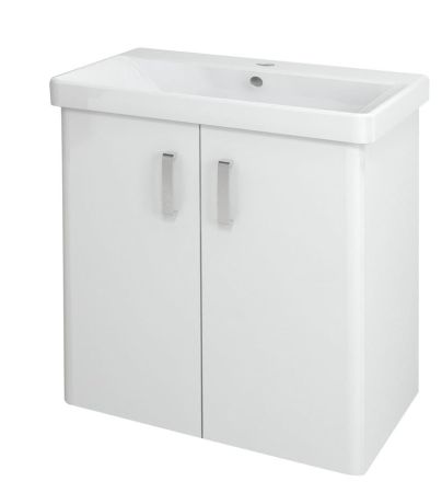 Przejdź do produktu THEIA szafka umywalkowa 66,3x70x35cm, 2 drzwiczki, biała